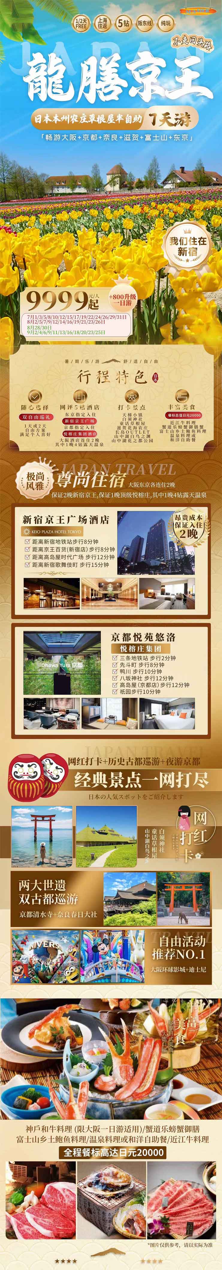 【暑假】【龍膳京王】日本本州京都深度雙自由7日游<VIP精致小團(tuán)、5鉆住宿、半自助深度游>產(chǎn)品特色簡(jiǎn)圖